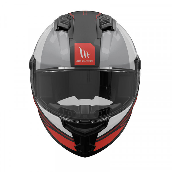 Κράνος MT Stinger 2 ECE 22.06 Poun B5 γκρι/κόκκινο ματ