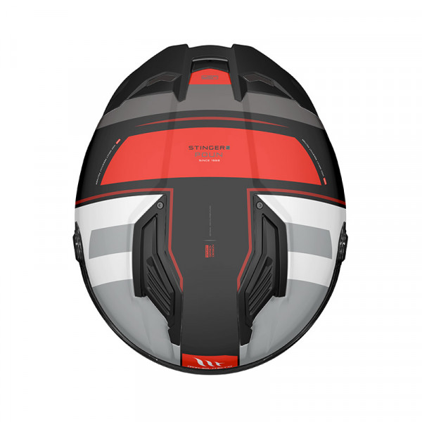 Κράνος MT Stinger 2 ECE 22.06 Poun B5 γκρι/κόκκινο ματ