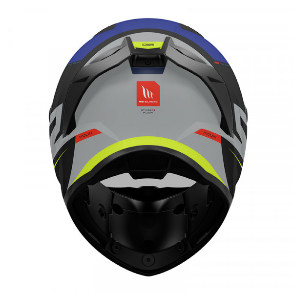 Κράνος MT Stinger 2 ECE 22.06 Poun B6 μαύρο/μπλε ματ