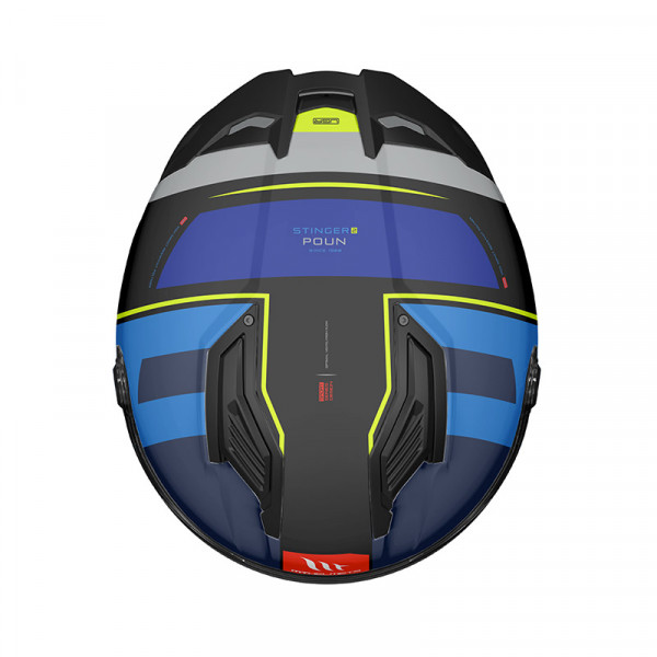 Κράνος MT Stinger 2 ECE 22.06 Poun B6 μαύρο/μπλε ματ