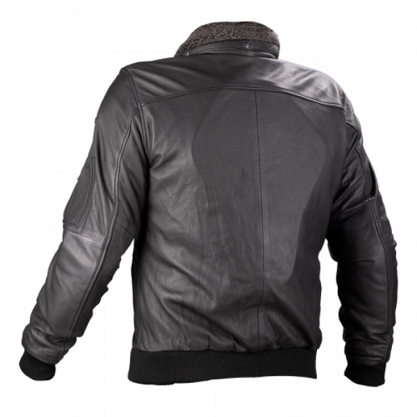 Nordcode Μπουφάν Μηχανής Spitfire Ανδρικό Χειμερινό Δερμάτινο Μαύρο