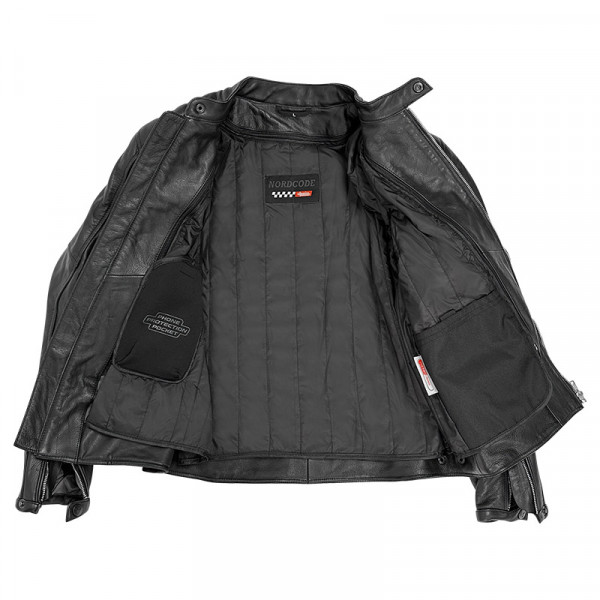 Nordcode Μπουφάν Μηχανής Rebel Δερμάτινο Ανδρικό Μαύρο