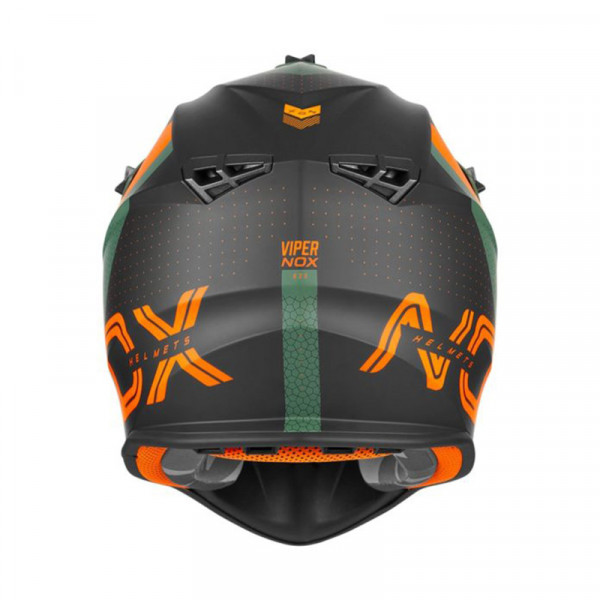 Κράνος Nox N633 Viper πράσινο/πορτοκαλί ματ