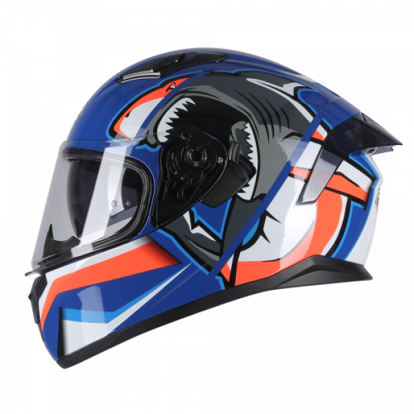 Κράνος Pilot Fighter SV Shark μπλε/κόκκινο