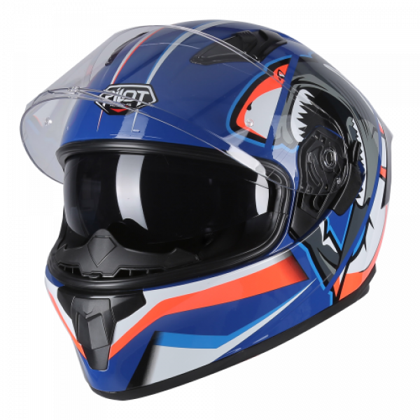 Κράνος Pilot Fighter SV Shark μπλε/κόκκινο