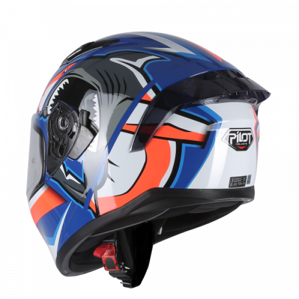 Κράνος Pilot Fighter SV Shark μπλε/κόκκινο