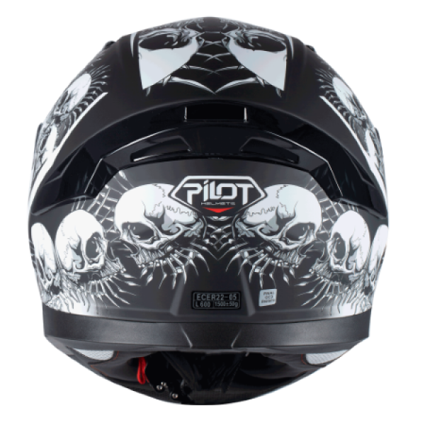 Κράνος Pilot Snake SV Skull II μαύρο ματ