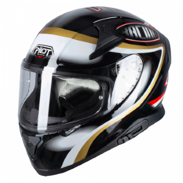 Κράνος Pilot Snake SV Racing μαύρο/χρυσό/κόκκινο