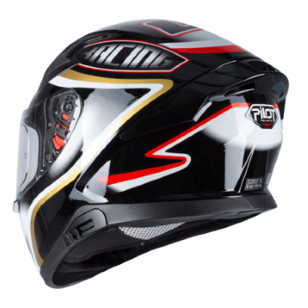 Κράνος Pilot Snake SV Racing μαύρο/χρυσό/κόκκινο