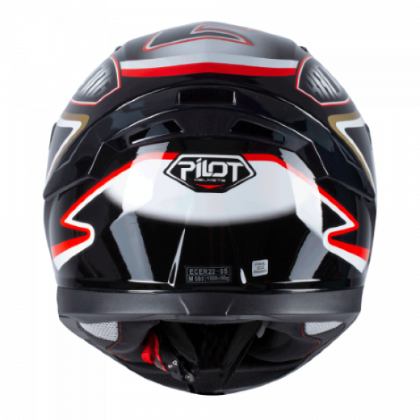 Κράνος Pilot Snake SV Racing μαύρο/χρυσό/κόκκινο