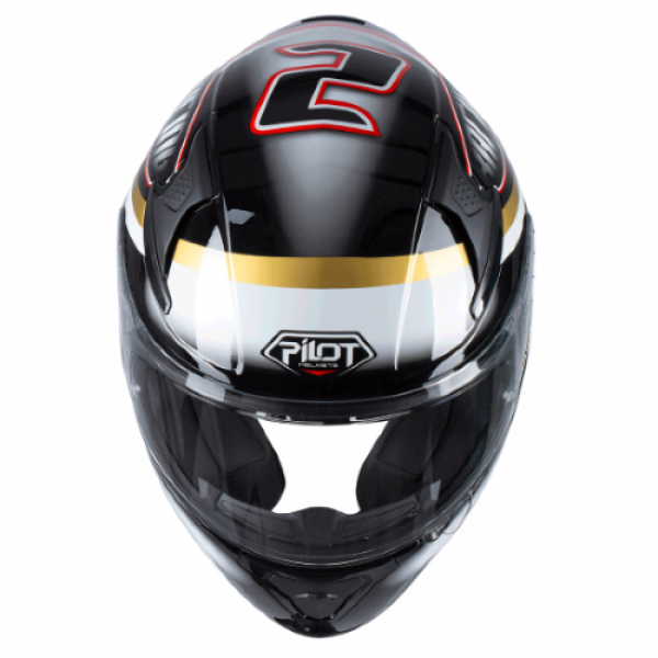 Κράνος Pilot Snake SV Racing μαύρο/χρυσό/κόκκινο